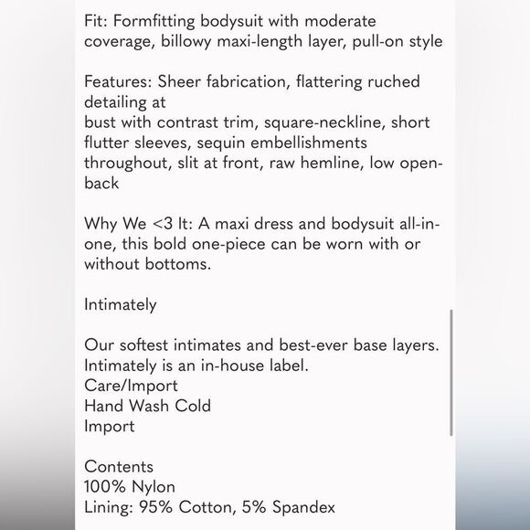 New Free People Just A Dream Maxi Bodysuit - Picture 8 of 8